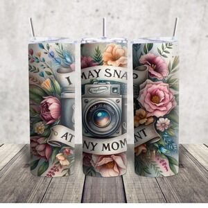 Funny humor sarcasm camera 20 ounce sublimation tumbler